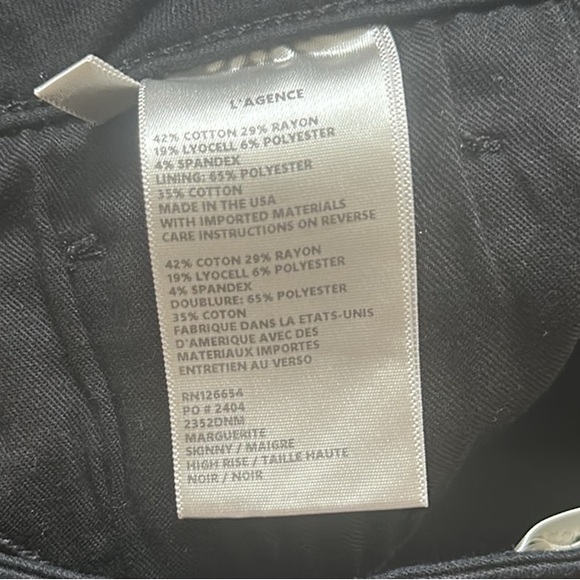 L’AGENCE Marguerite Skinny Jeans 2 Pairs Noir Marino Blue 28 - Picture 8 of 13